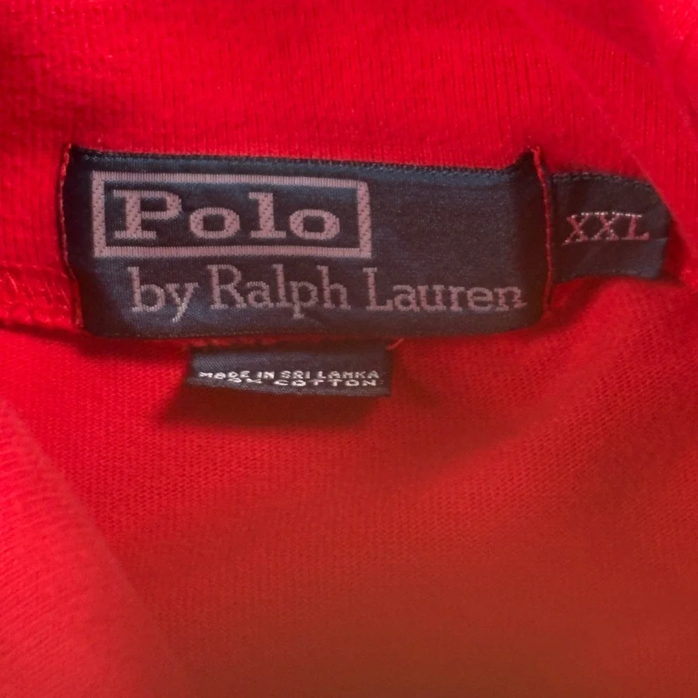 Vintage Polo Ralph Lauren Turtleneck Mens XXL Red Long Sleeve Cotton EUC